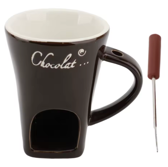 Tu fondue de chocolate en una taza