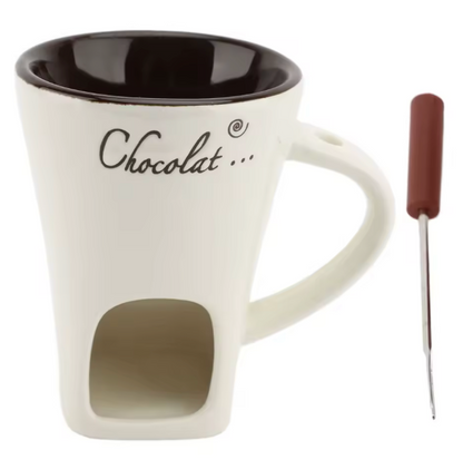 Tu fondue de chocolate en una taza
