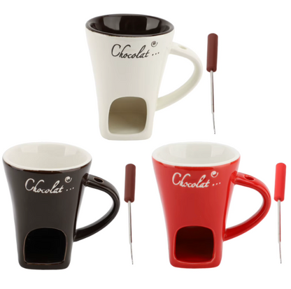 Tu fondue de chocolate en una taza