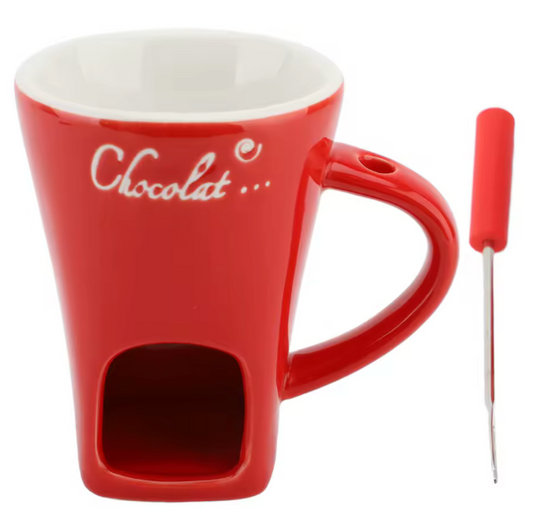 Tu fondue de chocolate en una taza