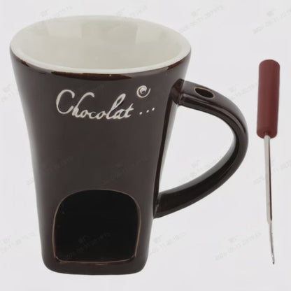 Tu fondue de chocolate en una taza